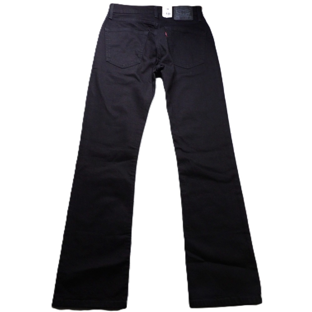 NWT Levis 527 Slim Bootcut Jeans Men W30 L34 Black Stretch Denim Western Cowboy